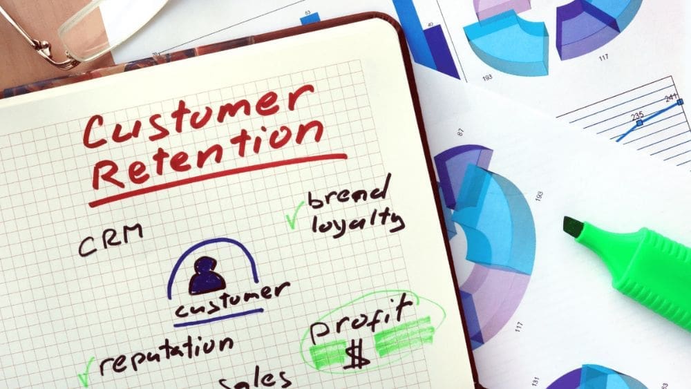 Diagram showing focus areas for customer stickiness