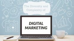 Computer screen showing a digital marketing strategy.