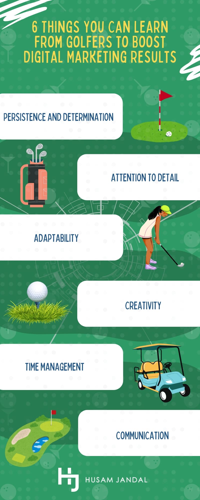 6 Things You Can Learn from Golfers to Boost Digital Marketing Results Infographic