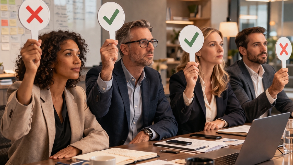 How to Build Online Authority in the Trust Economy - Panel of people holding up rating